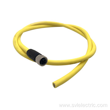 M12 T-Coded Power Connector PUR Cable